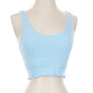 Spiritual Gangster Light Blue Ribbed Sports Bra